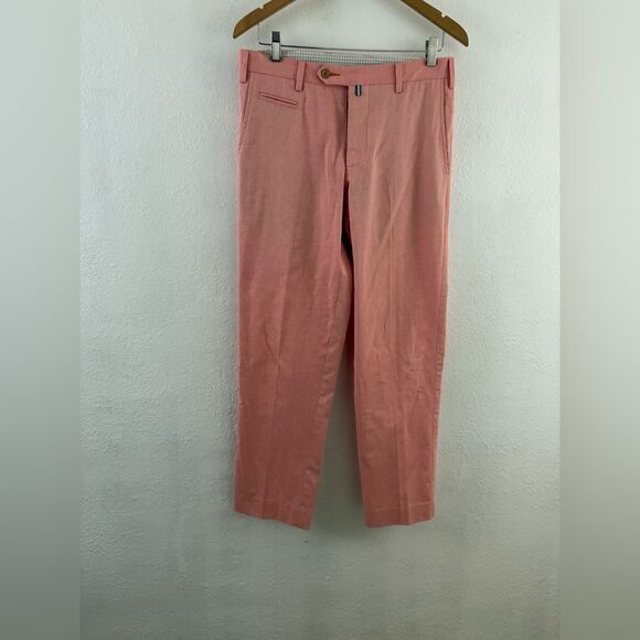 Scott James Foster Flat button fly salmon pants size 32 - Picture 1 of 8